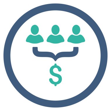 Satış filtre yuvarlak vektör simgesi