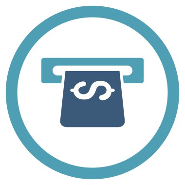 ATM yuvarlak vektör simgesi