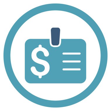 Doları rozet yuvarlak vektör simgesi