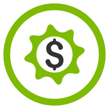 Para mühür vektör simge yuvarlak