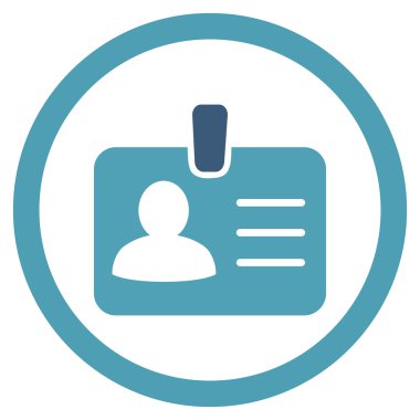 Kişi rozet yuvarlak vektör simgesi