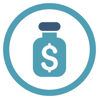 İş çare vektör simge yuvarlak