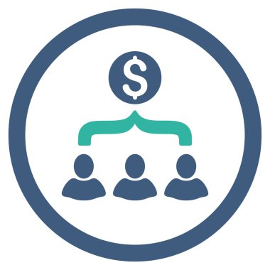 Satış Huni yuvarlak vektör simgesi