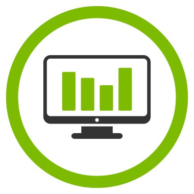 Çubuk yuvarlak vektör simge izleme grafiği