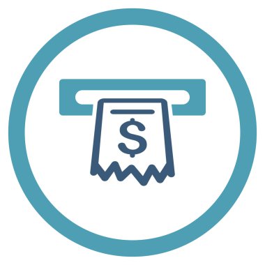 Alış irsaliyesi Terminal yuvarlak vektör simgesi