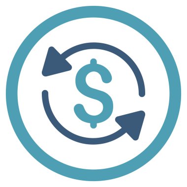 Para ciro yuvarlak vektör simgesi