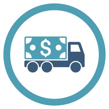 Nakit teslimat yuvarlak vektör simgesi