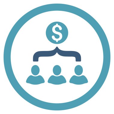 Satış Huni yuvarlak vektör simgesi