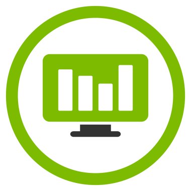 Çubuk yuvarlak vektör simge izleme grafiği