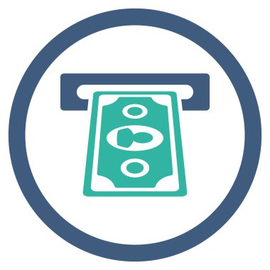 Ödeme Terminal yuvarlak vektör simgesi