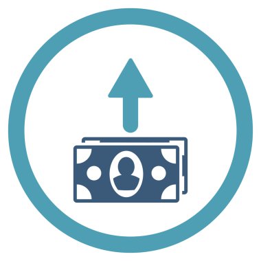 Harcama Banknotlar Yuvarlak Vektör Simgesi