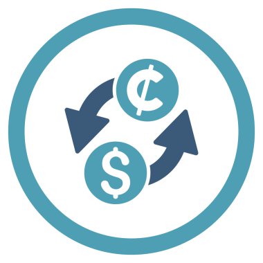 Doları Cent Exchange vektör simge yuvarlak