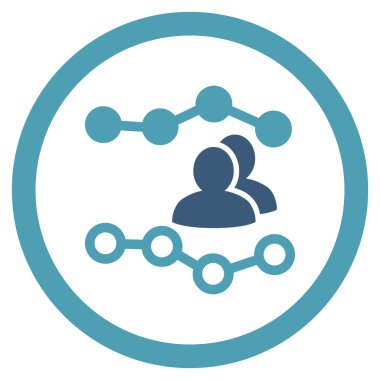 İnsanlar grafikleri vektör simge yuvarlak