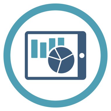 Pda yuvarlak vektör simge listeleri