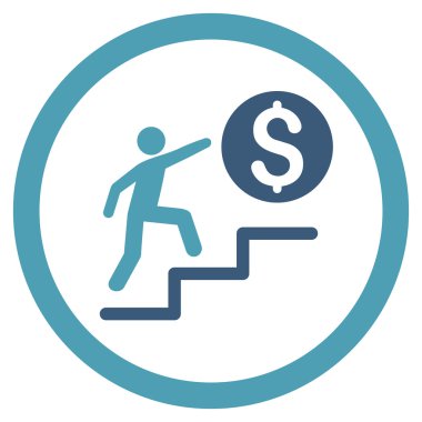 İş adımları yuvarlak vektör simgesi