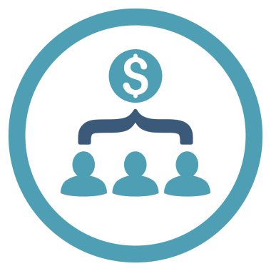 Satış Huni yuvarlak vektör simgesi