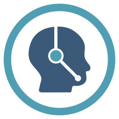 Çağrı Merkezi operatörü yuvarlak vektör simgesi