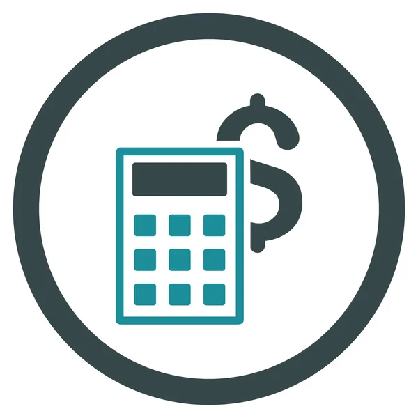 Calculadora de negócios Rounded Vector Icon —  Vetores de Stock