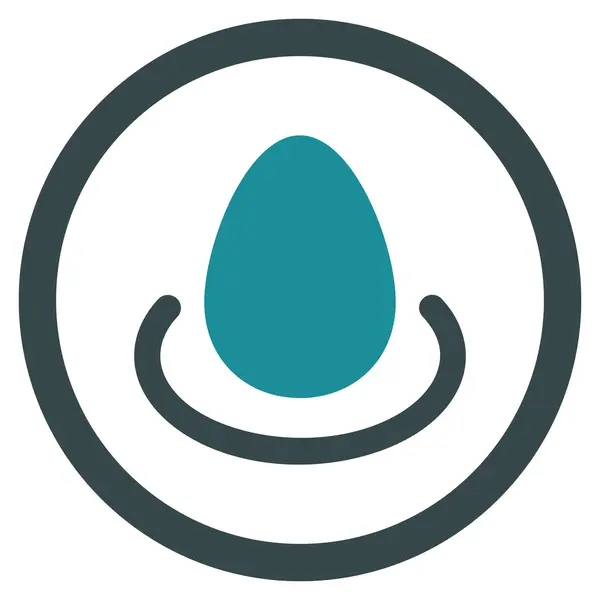 Depósito huevo redondeado Vector icono — Vector de stock