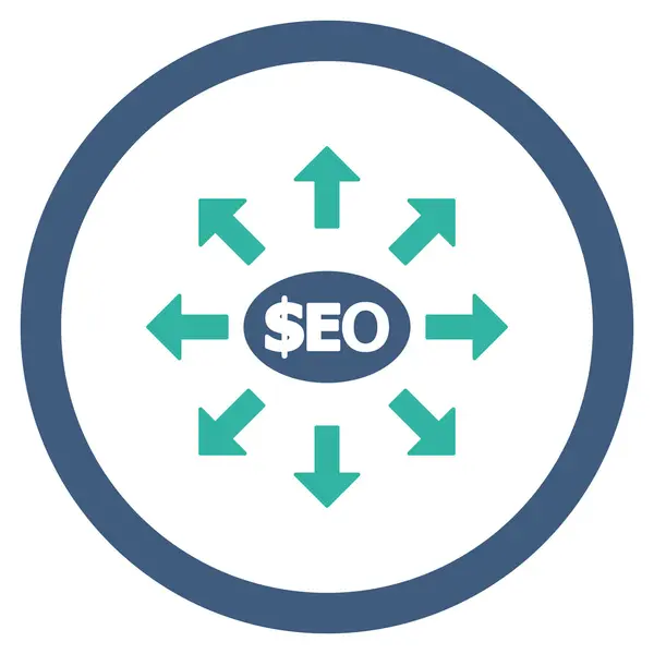 SEO marknadsföring rundade vektor symbol — Stock vektor