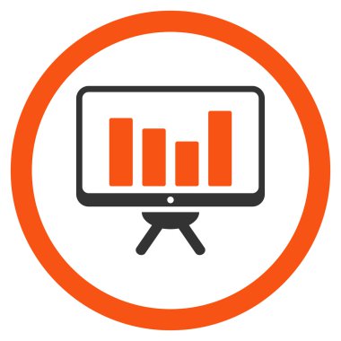 Çubuk yuvarlak vektör simge izleme grafiği