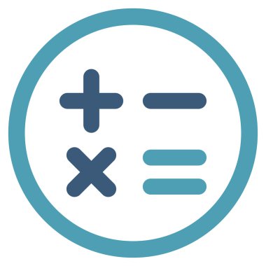 Hesap makinesi yuvarlak vektör simgesi