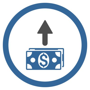 Banknot yuvarlak vektör simge göndermek