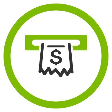 Kağıt giriş Terminal yuvarlak vektör simgesi