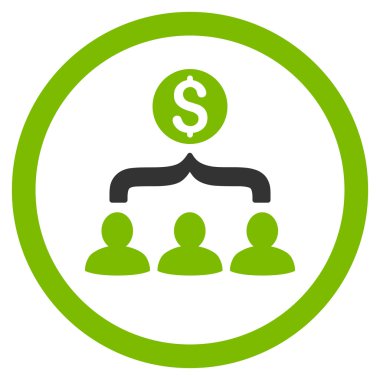 Satış Huni yuvarlak vektör simgesi