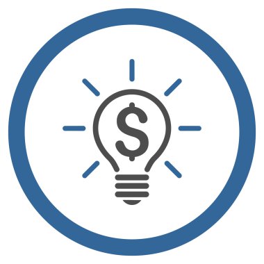 Elektrik ışık fiyat vektör simge yuvarlak