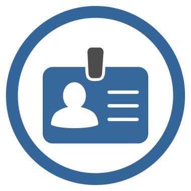 Kişi rozet yuvarlak vektör simgesi