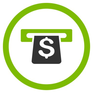 Ödeme Terminal yuvarlak vektör simgesi