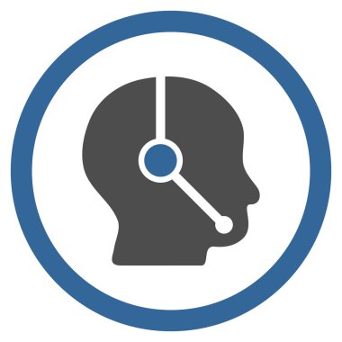 Çağrı Merkezi operatörü yuvarlak vektör simgesi