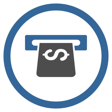 ATM yuvarlak vektör simgesi