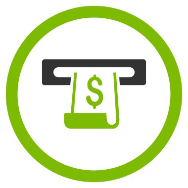 Kağıt giriş yuvası yuvarlak vektör simgesi