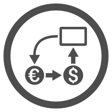 Nakit akışı Euro Döviz vektör simge yuvarlak