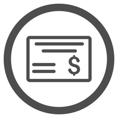 Doları Çek yuvarlak vektör simgesi