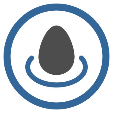 Mevduat yumurta yuvarlak vektör simgesi