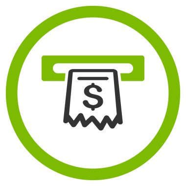 Alış irsaliyesi Terminal yuvarlak vektör simgesi