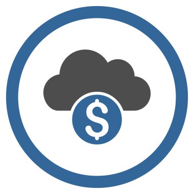 Yuvarlak vektör simge bankacılık bulut