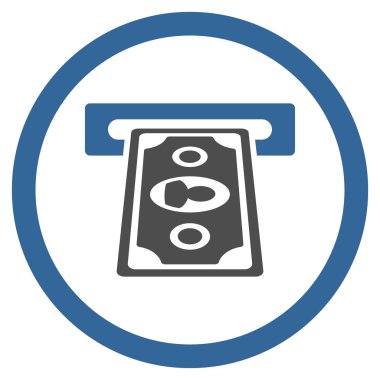 Ödeme Terminal yuvarlak vektör simgesi