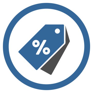 Etiketler yuvarlak vektör simgesi yüzde indirim