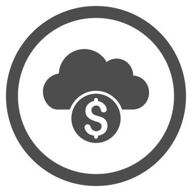 Yuvarlak vektör simge bankacılık bulut