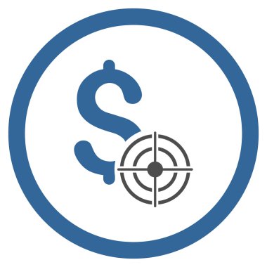 İş hedef yuvarlak vektör simgesi