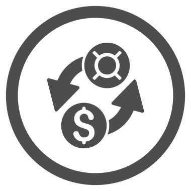 Dolar döviz vektör simge yuvarlak