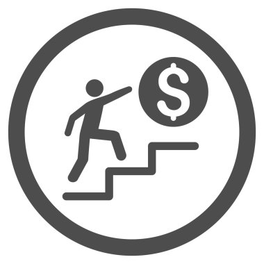 İş adımları yuvarlak vektör simgesi