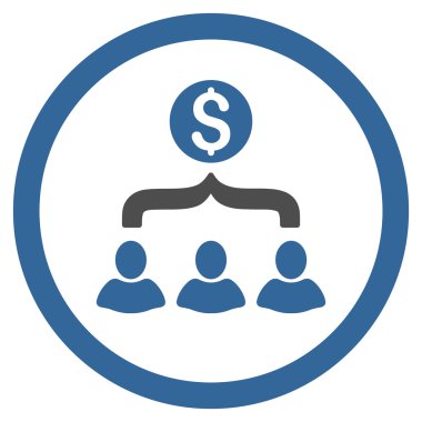 Satış Huni yuvarlak vektör simgesi