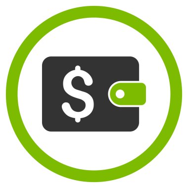 Çanta yuvarlak vektör simgesi