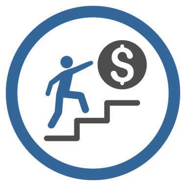 İş adımları yuvarlak vektör simgesi