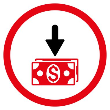 Doları banknot yuvarlak vektör simge olsun